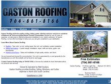 Tablet Screenshot of gastonroofing.com